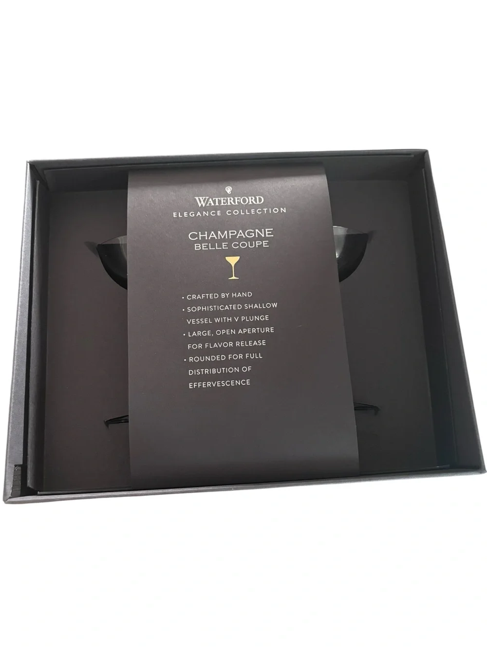 Waterford Elegance Champagne Belle Coupe, Pair. New